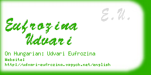 eufrozina udvari business card